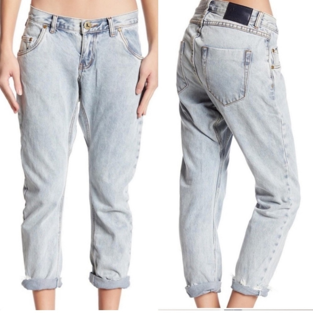 One Teaspoon Jeans Lonely Boys Rigid Raw Frayed Hem Relaxed Fit